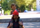 Helmet Lets Kids Steer Piggyback Rides