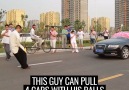 He pulls cars with his balls.. But why Ruptly
