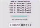 15000 Hertz Üstünü Duyamıyorsanız Doktora Gidin )