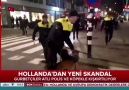 Hollanda Rotterdamda polisin A Haber muhabirine müdahale anı