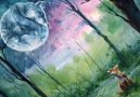 Howling Fox Watercolor Painting by Sung Ho Lee