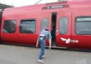 How to enter the train like a boss