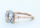 Hypnotic hues. Produits prsents 14K Rose Gold Aquamarine Selene Diamond Ring.