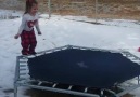 Icey Trampoline Fail