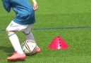 Individual dribbling and technical training exercise