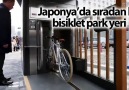 Japonya'da sıradan bir bisiklet park yeri