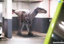 Jurassic Park Raptor Prank in Parking Garage
