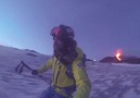 Just skiing next to an erupting VOLCANO... nbd
