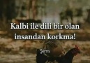 Kalbi ile dili bir olan insandan korkma!* Seyirhanem *