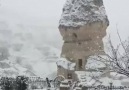 Kapadokya'da kar yağışı