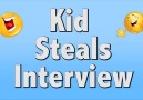 Kid steals interview.