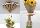 King crafts - Flower vase decoration ideas with jute Facebook