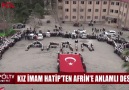 KIZ İMAM HATİPTEN AFRİNE ANLAMLI DESTEK!