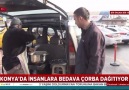 Konyada insanlara bedava çorba dağıtıyor