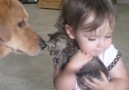 Küçük Çocuğun Yavru Kediye Olan Sevgisi :))