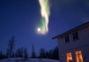 Kuzey ışıkları (auroa borealis ).