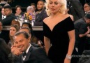 Lady Gaga Bumps Into Leonardo DiCaprio's Chair at the 2016 Gol...