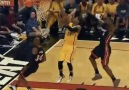 LeBron James chasedown block on Paul George !