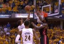 LeBron James' Huge Block on George Hill !