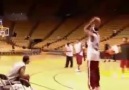 LeBron James perfect long distance shot!