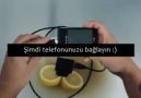 Limonla telefon sarj etmek