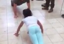 Little Girl Competes Against Marine Cadet at Push Up Challenge