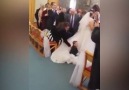 Little Kid Jumps On Bride's Trail