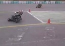 Little motorcycle racing and slides