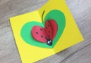 Lovely ladybug gift card for Mothers Day )