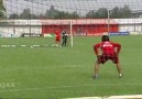 Luis Suarez & Klaas-Jan Huntelaar having fun at training Ajax Credit AFC Ajax