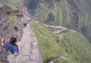 Machu Picchu the descent of the vertical stairs, "The Stears o...