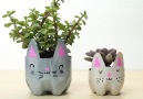 Make these adorable cat planters for your favorite herbs and flowers.