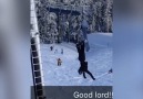 Man Hangs Off Ski Lift