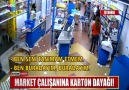 MARKET ÇALIŞANINA KARTON DAYAĞI