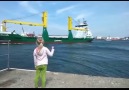 Massive Ship Scares Girl With Loud Honk
