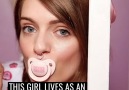 Meet the girl who lives her life as a baby...