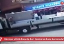 Mermer yüklü dorsede kan donduran kaza kamerada