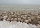 Michigan Gölü çevresinde ilginç buz topları