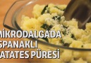 Mikrodalgada Ispanaklı Patates Püresi