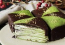 Mini Matcha Crepe Cakes