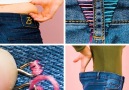 5-Minute Crafts - Easy sewing tips to resize your jeans