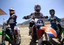 Motocross riders from 5 to 13 years old are riding fast at pal...