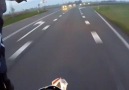 Motorrijdert schrikt zich deaud