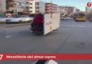 Motosikletle akıl almaz taşıma