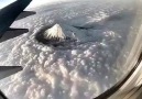 Mount Fuji filmed from plane