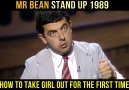 MR BEAN STAND UP 1989 hilarious and BEST MIME in the world.