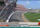 Nascar&ortalık karıştı21 araç birbirine girdi pist savaş alanına döndü