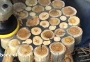 Natural wood stool artwork