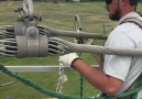 Nebraska Power lineman jumping a clip plate