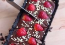 No Bake Strawberry Chocolate Tart! By Home Cooking Adventure
